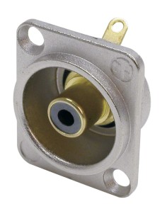 CONECTOR RCA CHASIS NEGRO NF2D