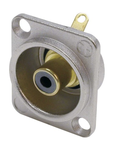 CONECTOR RCA CHASIS NEGRO NF2D