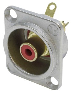 CONECTOR CHASSIS RCA ROJO NF2D