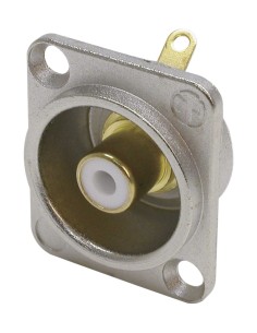 CONECTOR RCA CHASIS BLANCO NF2