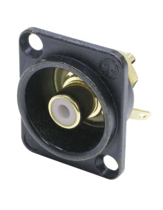 CONECTOR RCA CHASIS BLANCO B N