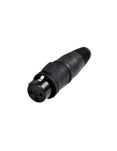 CONECTOR XLR 3P HEMBRA NEGRO R