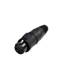 CONECTOR XLR 3P HEMBRA NEGRO R