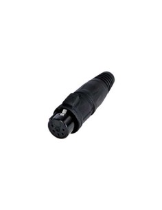 CONECTOR XLR 5P HEMBRA NEGRO R