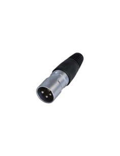 CONECTOR XLR 3P MACHO NEGRO RC