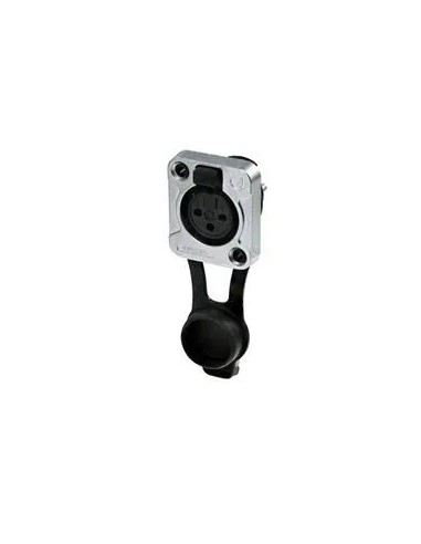 CONECTOR XLR 3P HEMBRA NEGRO R