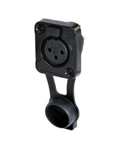 CONECTOR XLR 3P HEMBRA NEGRO R