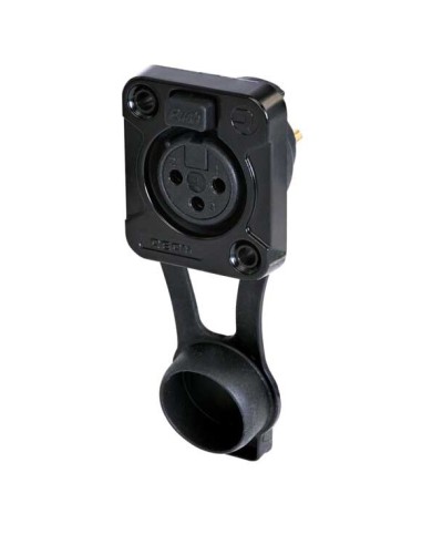 CONECTOR XLR 3P HEMBRA NEGRO R