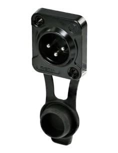 CON.- XLR CHAS.3P MACHO NEGRO