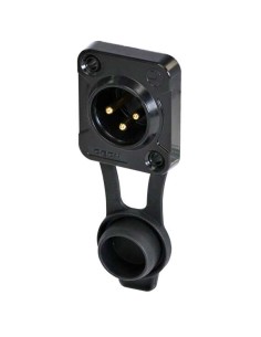 CON.- XLR CHAS.3P MACHO NEGRO