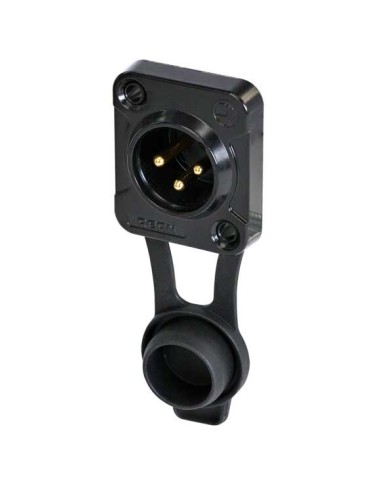 CON.- XLR CHAS.3P MACHO NEGRO