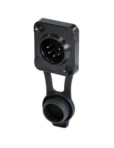 CON.- XLR CHAS.5P MACHO NEGRO