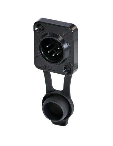 CON.- XLR CHAS.5P MACHO NEGRO