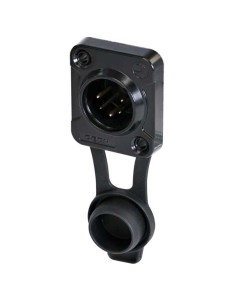 CON.- XLR CHAS.5P MACHO NEGRO