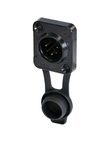 CON.- XLR CHAS.5P MACHO NEGRO