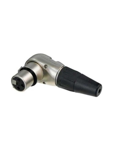 CONECTOR XLR 3P HEMBRA ACODADO