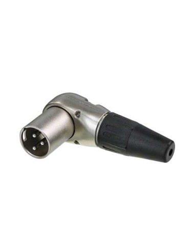 CONECTOR XLR 3P MACHO ACODADO