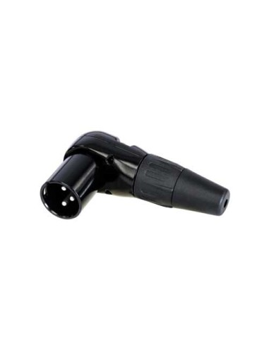 CONECTOR XLR 3P MACHO ACODADO