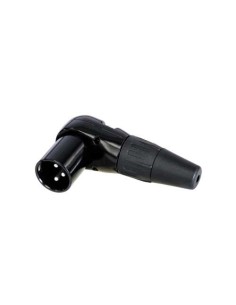 CONECTOR XLR 3P MACHO ACODADO