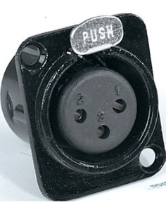 CONECTOR XLR HEMBRA PANEL NEGR