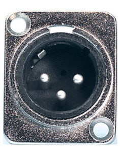 CONECTOR XLR MACHO PANEL NICKE