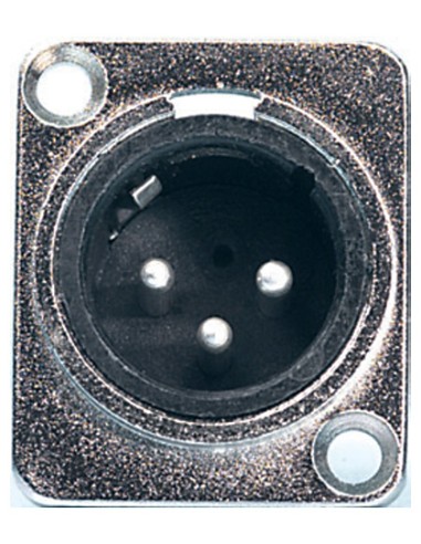 CONECTOR XLR MACHO PANEL NICKE