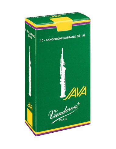 Caja 10 Cañas Saxo Soprano Vandoren Java 2 caja verde