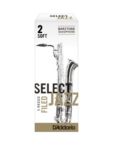 Caja 5 Cañas Saxo Barítono Rico Select Jazz 2 Media Filed