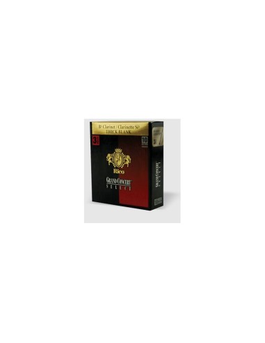 Caja 10 Cañas Clarinete Rico Gran Concert Select Thick Blank 2½