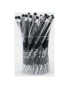 Bolígrafo Stylus clave de sol cristal negro A-Gift-Republic B-2000