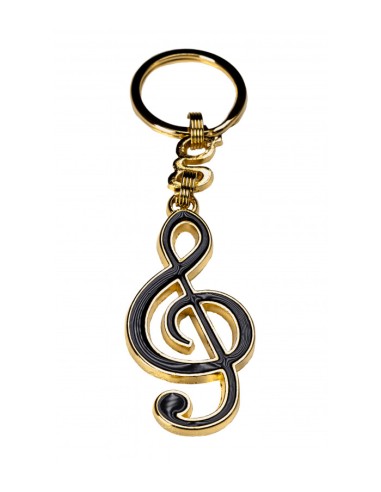 Llavero Clave de Sol Esmalte Negro 350474