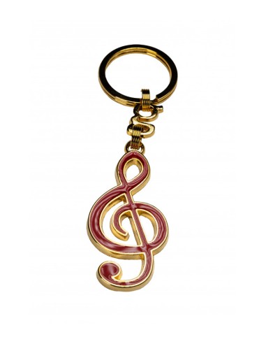 Llavero Clave de Sol Esmalte Rojo 350481