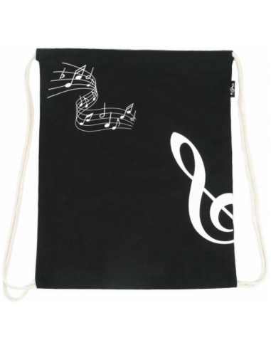 Bolsa tipo saco negra clave de sol A-Gift-Republic B-3023