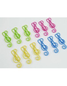 Pack 12 clips colores clave de sol 4 cm A-Gift-Republic C-1026