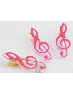 Clip clave de sol rosa 7 cm A-Gift-Republic C-1067