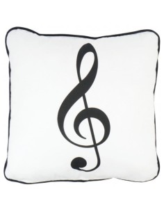 Cojín blanco clave de sol 40x40cm A-Gift-Republic P-2003