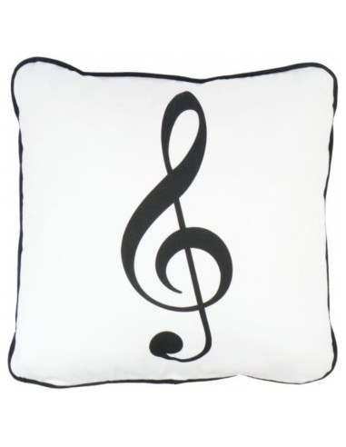 Cojín blanco clave de sol 40x40cm A-Gift-Republic P-2003