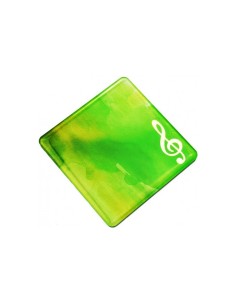 Imán posavasos Clave de Sol verde/dorado A-Gift-Republic M-1019