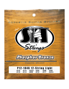 Juego 12 Cuerdas Guitarra Acústica SIT Phosphor Bronze P121046 010-04