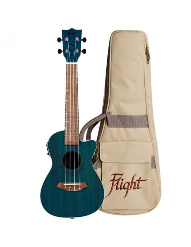 Ukelele Concert Flight DUC-380CEQ Gemstone Electroacustico Topaz