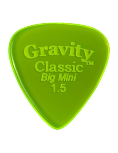 Púa Gravity Classic Big Mini 1.5mm Master Verde GCLB15M