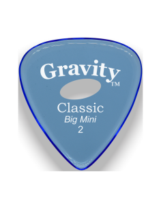 Púa Gravity Classic Big Mini 2.0mm Polished Elipse Azul GCLB2PE