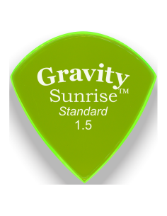 Púa Gravity Sunrise Standard 1.5mm Master Finish Verde GSUS15M