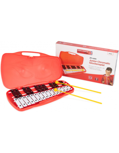 Carrillón Percussion Plus Junior PP920 Rojo 25 Teclas Cromadas/Negras