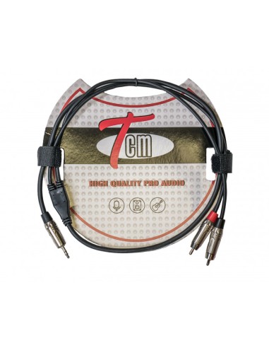 Cable Mini Jack Stereo-2 RCA TCM  TMJS-1 1Metro