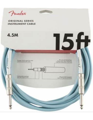 Cable Jack Fender 0515-003 Original Series Azul 4,5 metros