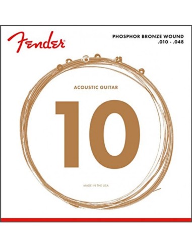 Juego Acústica Fender 60-XL Phosphor Bronze 010-048