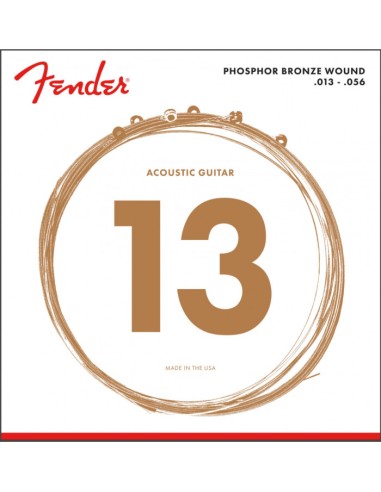 Juego Acústica Fender 60-M Phosphor Bronze 013-056