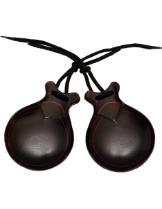 CASTAÑUELAS JALE FIBRA NEGRA VETA ROJA Nº6