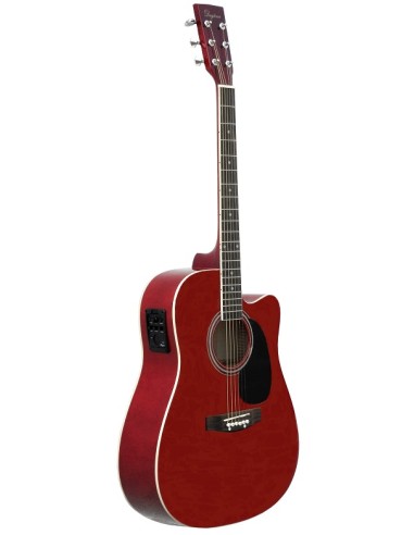 GUITARRA ACÚSTICA DAYTONA A411CE ELECTRIFICADA ROJA
